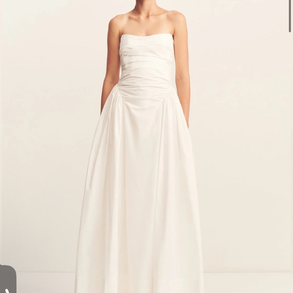 Shona Joy Morton Strapless Panelled Maxi Dress - White